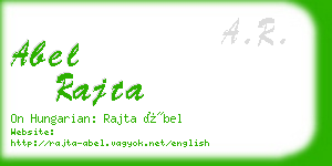 abel rajta business card